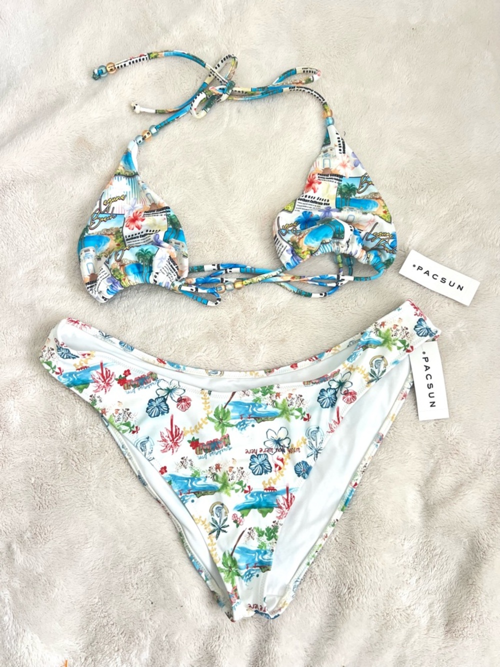 NWT PacSun Tropical Print Bikini Set w